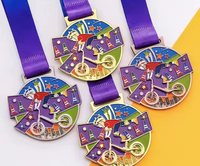 Médaille commémorative en métal pour tournoi de badminton, événement de team building d'entreprise, médaille pour compétition sportive scolaire, badge en émail