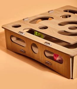 Hộp mê cung tự vui nhộn và nhàm chán với chuông theo dõi Bóng đồ chơi thú cưng giáo dục cho mèo trêu chọc - Product Image 5