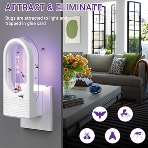 El más nuevo enchufe electrónico en tableros adhesivos pegamento trampa para moscas luz atraer matar mosquitos Mosquito Fly Catcher - Product Image 4
