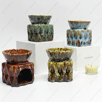 Cire en céramique Brûleur d'huile essentielle Brûleurs de cire fondue Brûleur d'arôme d'aromathérapie Diffuseur d'huile en céramique Bougeoir photophore