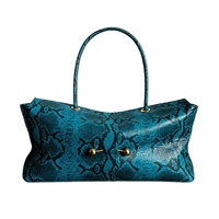 Sac à main en PU motif peau de serpent, haut de gamme, pour soirée, sac fourre-tout à bandoulière avec fermeture éclair, best-seller pour femme