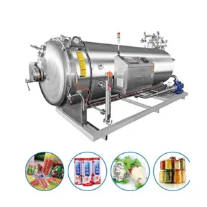 Bolsa de autoclave de pulverización de agua automática, Esterilización de Autoclave, esterilizador de alimentos enlatados, autoclave