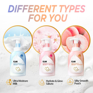 Gels douche blanchissants pour le corps Ensembles de <span class=keywords><strong>bain</strong></span> exfoliants pour l'hydratation Mousse de douche biologique au parfum naturel longue durée Niacinamide - Product Image 3