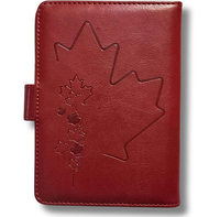 Fabriqué à la main de luxe 4 pouces marron foncé en cuir PU organisateur de voyage personnalisé RFID bloquant la couverture de passeport porte-carte Durable