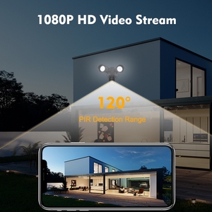 กล้องวงจรปิดกลางแจ้งระบบรักษาความปลอดภัยอัจฉริยะกันน้ำ1080P ทันสมัยพร้อมไฟ LED - Product Image 5
