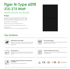 Hochwertige All Black N Typ Sun power <span class=keywords><strong>Solar</strong></span> panel Halbzellen-<span class=keywords><strong>Solar</strong></span> panel 355W 360W 365W 370W 375W