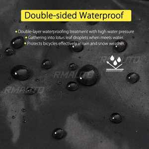 Housse de protection pour vélo 201D, imperméable, protection contre la neige, la pluie, le soleil, les UV, anti-poussière, pour un ou deux vélos - Product Image 4