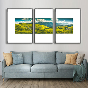 Vente en gros de peintures d'art moderne 3 pièces abstraites sur cadres en bois Décoration intérieure Art mural - Product Image 3