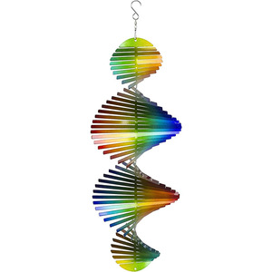 Molinillo de Viento Multicolor para Jardín, Molinillos de Viento Metálicos para Exteriores, Decoración Colgante Grande, Escultura de Viento 3D para Jardín - Product Image 1
