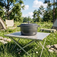 Ensemble de 5 pièces de batterie de cuisine en fonte émaillée avec poignées à double anse, couleurs disponibles, en stock, comprenant faitout, casserole et poêle