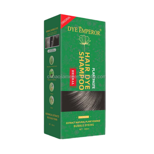 Tinte de Cabello Herbal 3 en 1 en Espuma, Color Negro y Marrón, Champú Orgánico para Teñir el Cabello, Cubre las Canas - Product Image 1