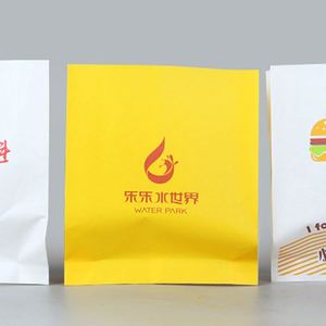 Customized Restaurant Takeaway Fried Chicken Chips Fast Food Wrapping Greaseproof Paper <b>Bag</b> Small Oil Proof Paper <b>Bag</b> Recyclable - Product Image 5