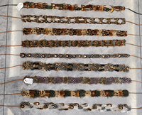 Ruban de garniture à coudre, frange en plumes de coq naturelles, bande de chapeau pour hommes et femmes, chapeau de cowboy, fedora, accessoire de costume, accessoire de cheveux