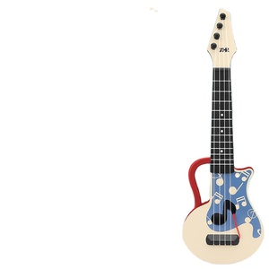 Alla moda piccolo Ukulele giocattolo chitarra per bambini 6 corde basso in acero posteriore/lato ebano per le celebrazioni del negozio regali della comunità - Product Image 2