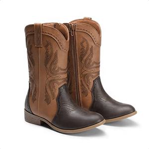 Filles Cowgirl Cowboy Western <span class=keywords><strong>Bottes</strong></span> Mi-mollet Chaussures d'équitation Petit enfant/Grand enfant - Product Image 1