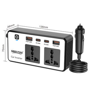 Invertitore di potenza da campeggio per esterni 200W 12V presa 220V universale PD caricatore rapido UsB adattatore per auto <span class=keywords><strong>Inverter</strong></span> - Product Image 4