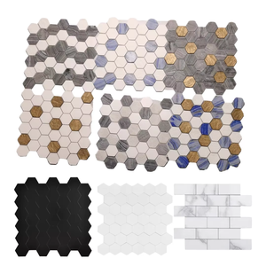 Carreau de mosaïque en marbre de conception hexagonale 3D de luxe style <span class=keywords><strong>parquet</strong></span> moderne pour balcon, sol de piscine pour application de salon - Product Image 1