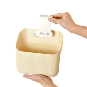 Panier de rangement mural Simple Life, rectangulaire, blanc crème, sans perçage, brillant, pour épices de cuisine - Product Image 2