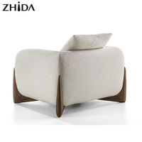 Canapé simple en tissu cachemire avec base en bois massif, style moderne et luxueux, ensemble de canapés trois places en velours pour salon, vente en gros