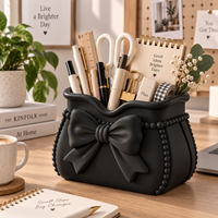 Boîte de rangement multifonctionnelle en plastique rectangulaire faite à la main pour le bureau, le salon, les pinceaux de maquillage, le porte-stylos de bureau