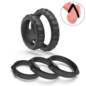 Set di Anelli per Pene in Silicone, Giocattoli Sessuali per Uomini, Anello per Pene Spesso con 3 Pezzi dal Design Unico per Migliorare l'Erezione - Product Image 1