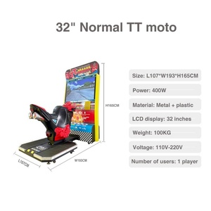 เครื่องเกมมอเตอร์ไซค์จำลองการแข่งขันแบบอาร์เคดขนาดใหญ่ 42 นิ้ว สำหรับผู้เล่นคนเดียว ใช้เหรียญหยอด รับประกัน 1 ปี ภาษาอังกฤษ - Product Image 5