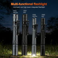 Mini lampe torche portable à LED, faisceau large longue portée, étanche IP68, avec clip stylo, lampe de travail LED