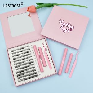 रेड क्लस्टर प्री-ग्ड लैश थोक फ्लैश एक्सटेंशन किट डिय थोक फ्फी मिंक निजी लेबल सेगमेंट पर प्रेस - Product Image 3