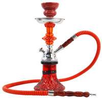 Chicha portable en métal d'Arabie Saoudite avec grande trompette de fumée et tube unique