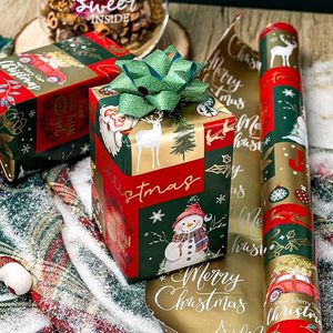 Christmas <b>Wrapping</b> <b>Paper</b> Holiday <b>wrapping</b> <b>paper</b> Red and gold double-sided <b>wrapping</b> <b>paper</b> Gold Foil <b>Wrapping</b> <b>Paper</b> - Product Image 1