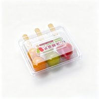 Boîte en plastique transparente rectangulaire en PET, écologique et alimentaire, pour la vente en gros, avec 3 mini-piques à sucre légères et tendance