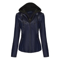 Blouson aviateur en cuir de vache véritable pour femme, à capuche, fermeture éclair sur le devant, manches longues, uni, vêtement d'extérieur d'hiver, grande taille