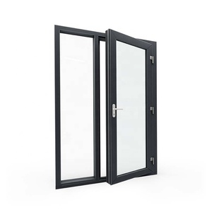Fenêtre à battants en aluminium noir SJUMBO, design moderne de fenêtre française, triple vitrage, anti-effraction, anti-ouragan - Product Image 3