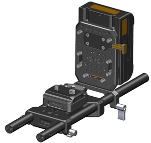 Placa de Batería Universal V-Mount Poyinco de 15 mm con Abrazadera de Doble Varilla, Adaptador de Montaje V-Lock de Aluminio CNC para Rig de Cámara DSLR - Portátil - Product Image 1