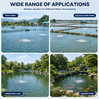 Aérateur de bassin 95 LPM en imitation roche avec système d'aération à double alimentation solaire et CA à commande intelligente MPPT pour bassin à poissons de 1 acre