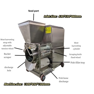 Máquina Separadora Automática de Espinas de Pescado, Desespinadora de Carne de Pescado para Salmón, Atún, Camarones, Cangrejo, Surimi y Línea de Procesamiento de Mariscos - Product Image 3