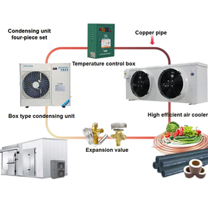 Unité de condensation à eau fiable <span class=keywords><strong>pour</strong></span> <span class=keywords><strong>chambre</strong></span> <span class=keywords><strong>froide</strong></span>, unité de réfrigération industrielle résistante à la corrosion <span class=keywords><strong>pour</strong></span> refroidisseurs de boissons - Product Image 6
