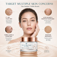 Crème Visage au Peptide de Cuivre GHK-Cu Marque Privée - Hydratant Anti-Âge & Réparateur avec Acide Hyaluronique & Céramide