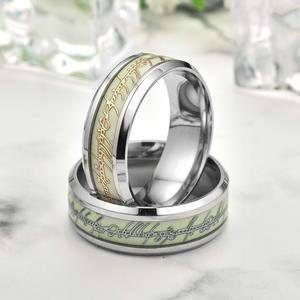 แหวนเรืองแสงในที่มืด แหวนแฟชั่นจากภาพยนตร์ แหวนสแตนเลสสตีลของลอร์ดออฟเดอะริงส์ - Product Image 4