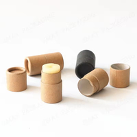 Tube cylindrique en papier kraft fait à la main Baume à lèvres et baume à lèvres biodégradables Conteneurs push-up Impression de disparition jetable