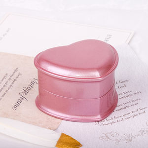 Индивидуальный дизайн, красное, розовое, синее кольцо в форме сердца, подарочная упаковка для ювелирных изделий, бархатные пластиковые коробки со светодиодной подсветкой для ювелирного магазина - Product Image 5