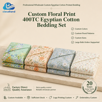 Ensemble certifié OEKO-TEX en coton Giza imprimé, léger, rafraîchissant et doux pour la peau, approuvé ISO9001 et audité BSCI, 400TC