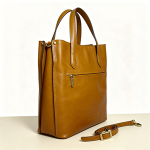 Elegant Ladies Large Capacity Vintage <b>Tote</b> <b>Bag</b> Removable Adjustable Strap Front Zipper Pocket <b>Work</b> Handbag - Product Image 5