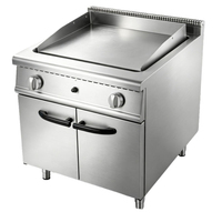 Plaque de cuisson professionnelle à gaz avec armoire, double contrôle de température GPL/GN, équipement de grillade rapide pour burgers, vente en gros usine