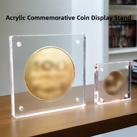 Boîtier de présentation de luxe en acrylique transparent magnétique pour pièces commémoratives, étui anti-poussière pour médailles de défi, idéal pour exposition et stockage