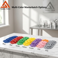 Granulés de masterbatch de couleur stabilisée de grade 35% pour boîtes de transport, anti-décoloration, pour le moulage par injection de plastique PP PE
