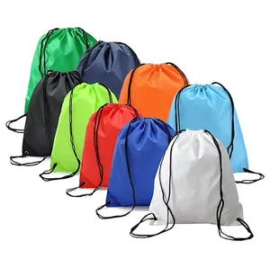 Cheap Drawstring Bag Gym Sports Draw String Bags Sport Polyester Drawstring Backpack Bag With Custom Printing Logo