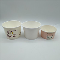 Hochwertige individuell bedruckte 10oz 12oz 16oz biologisch abbaubare Joghurt-Eiscreme Ein Pappbecher mit Deckel