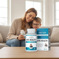 Complément Alimentaire OEM ODM pour la Santé Oculaire, 60 Capsules, Lutéine, Zéaxanthine, Extrait de Myrtille, Soulage la Fatigue Oculaire, la Sécheresse Oculaire, Favorise la Santé Visuelle