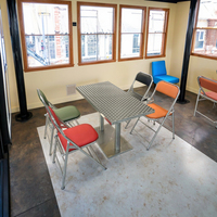 Restaurant coréen moderne Table pliante en acier inoxydable Ensemble carré Butane Gaz BBQ Salon Cuisine Salle à manger Atelier Chambre